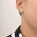 Jennifer Loiselle Sad Face Stud Earrings in Gold