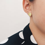 Jennifer Loiselle Yin Yang Stud Earrings in Gold