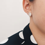 Jennifer Loiselle Yin Yang Stud Earrings in Silver