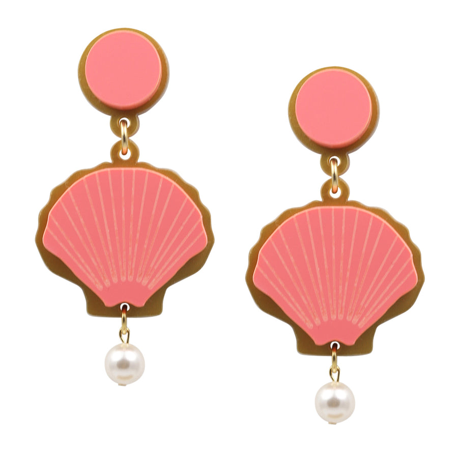 Jennifer Loiselle laser cut acrylic shell earrings