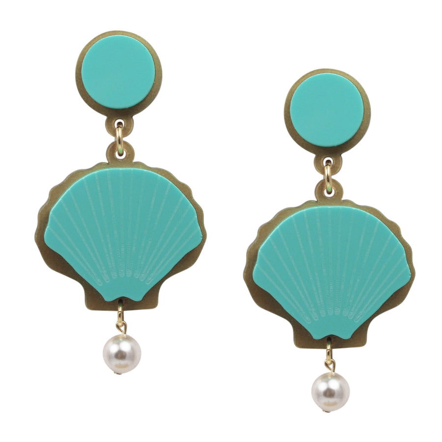 Jennifer Loiselle laser cut acrylic shell earrings