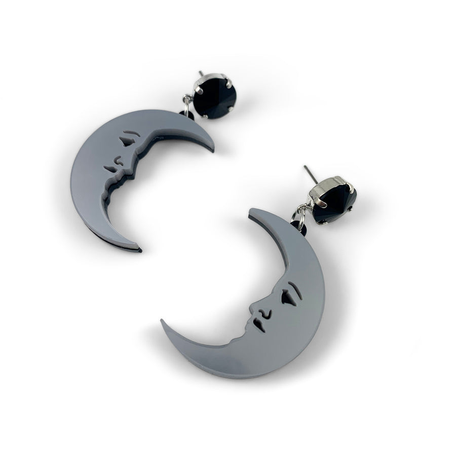 Jennifer Loiselle laser cut acrylic crescent moon earrings
