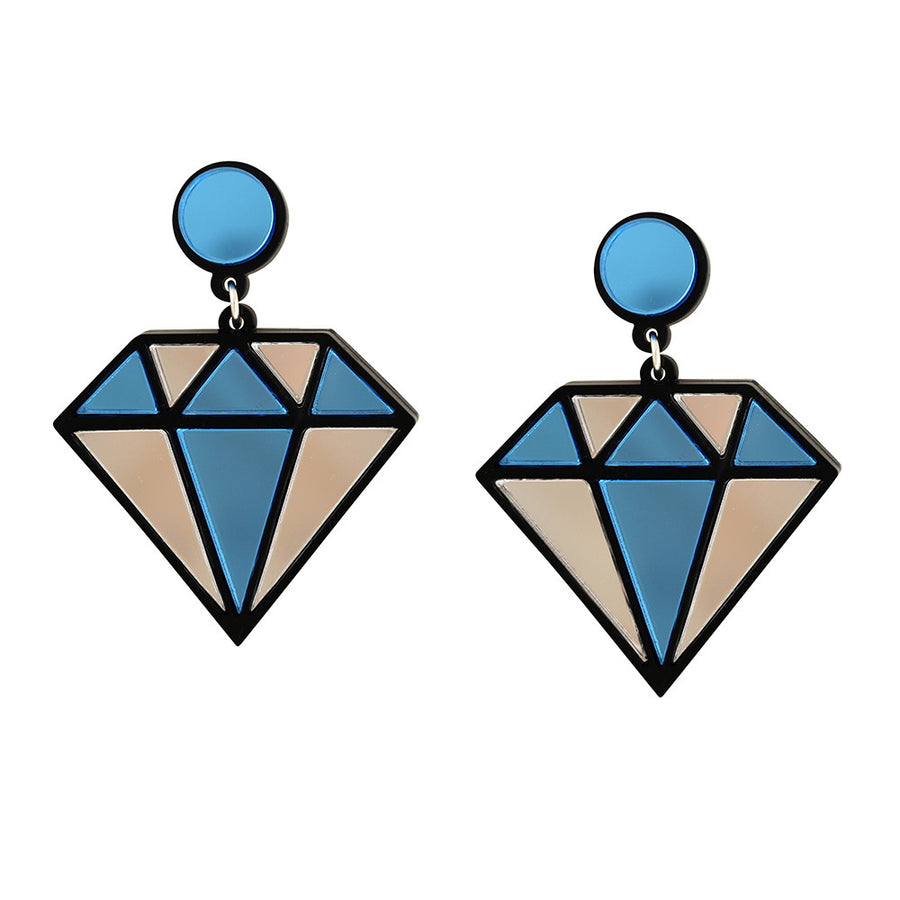 Jennifer Loiselle laser cut acrylic diamond earrings