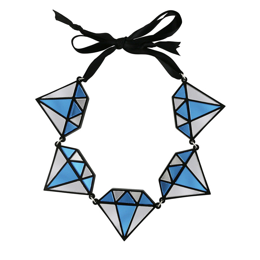 Jennifer Loiselle laser cut acrylic diamond necklace