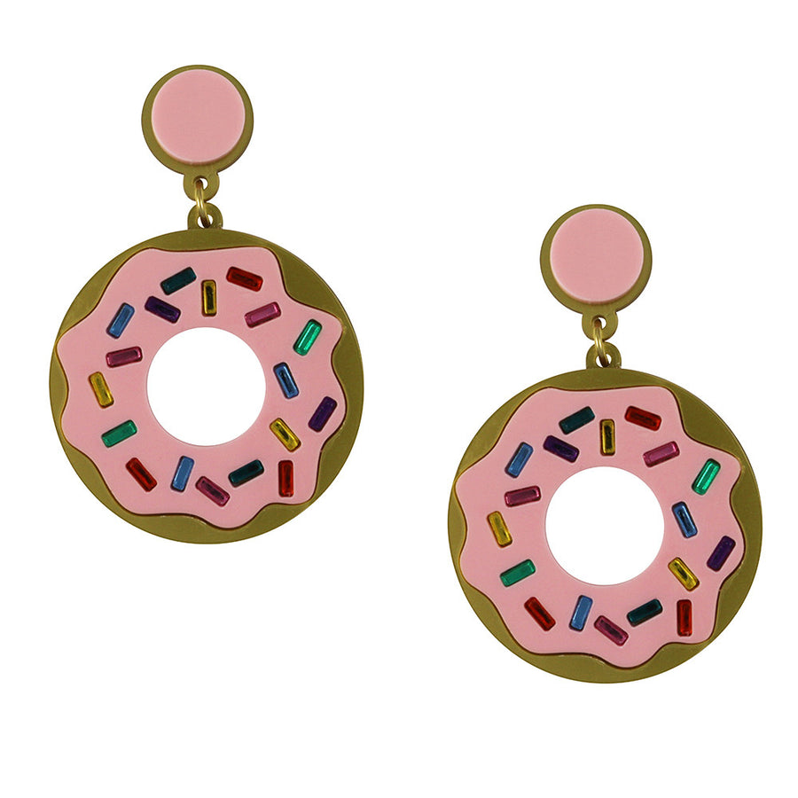 Jennifer Loiselle laser cut acrylic donut earrings