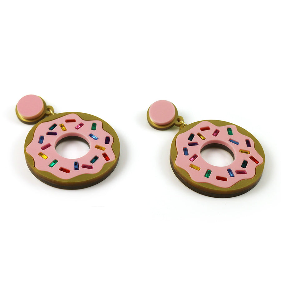 Jennifer Loiselle laser cut acrylic donut earrings
