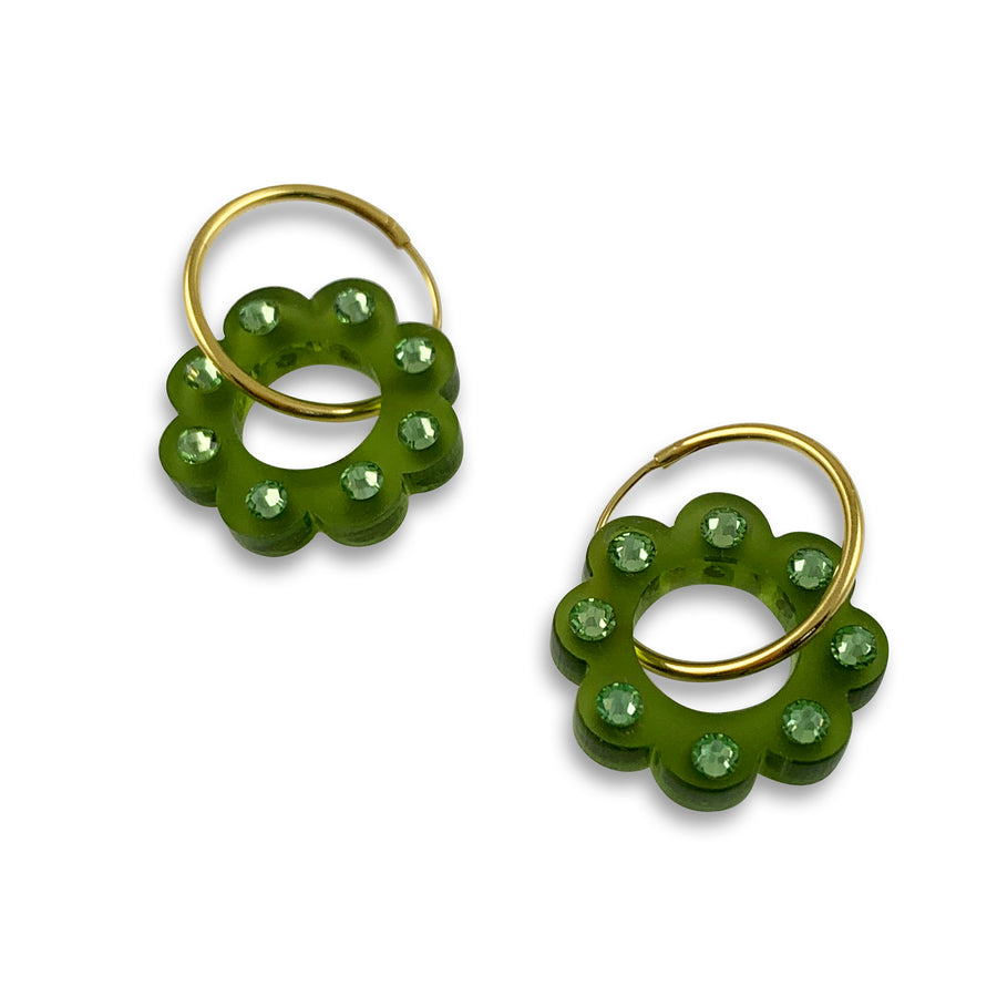 Jennifer Loiselle floral hoop earrings