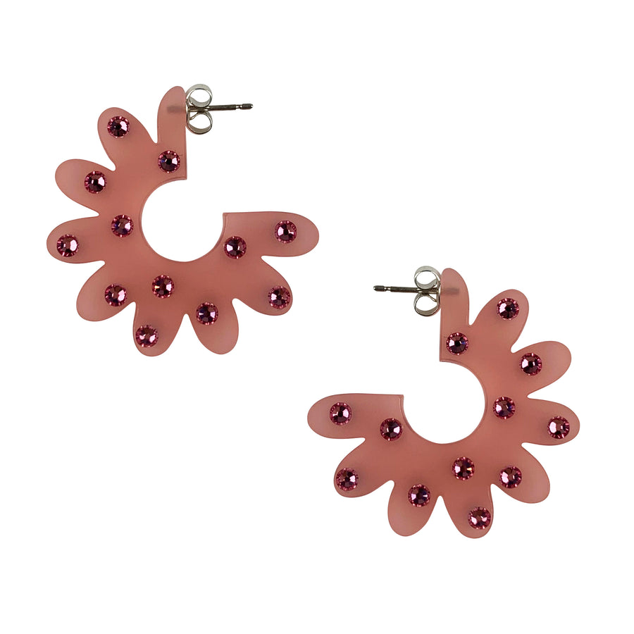 Jennifer Loiselle floral demi-hoop earrings