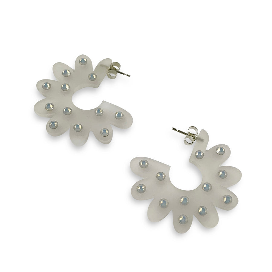 Jennifer Loiselle floral demi-hoop earrings