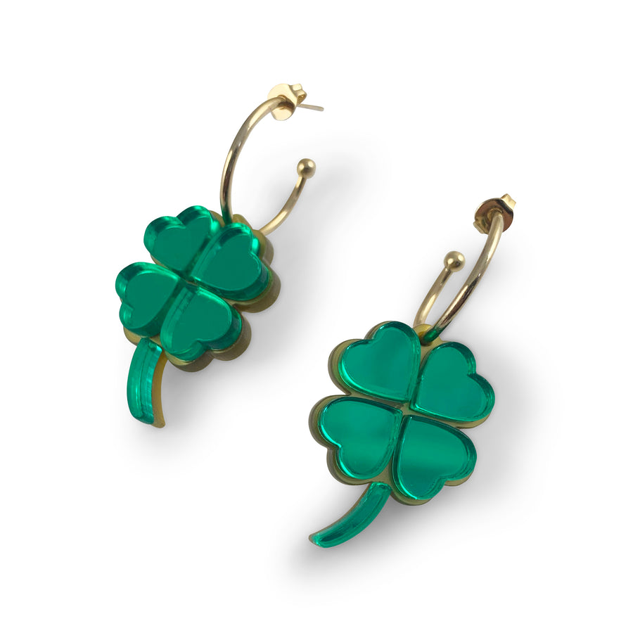 Jennifer Loiselle Four Leaf Clover earrings
