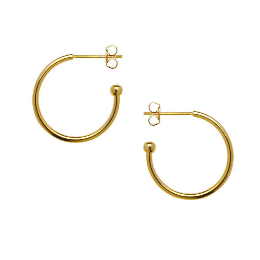 Jennifer Loiselle gold plated brass hoop earrings