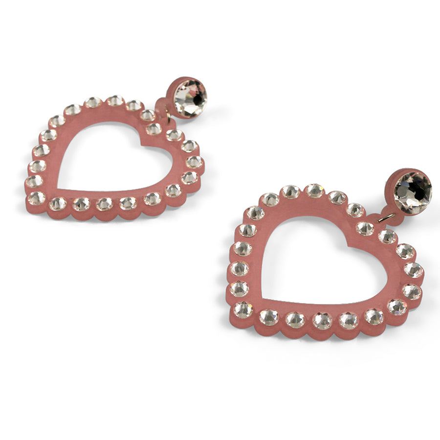 Jennifer Loiselle Swarovski heart earrings