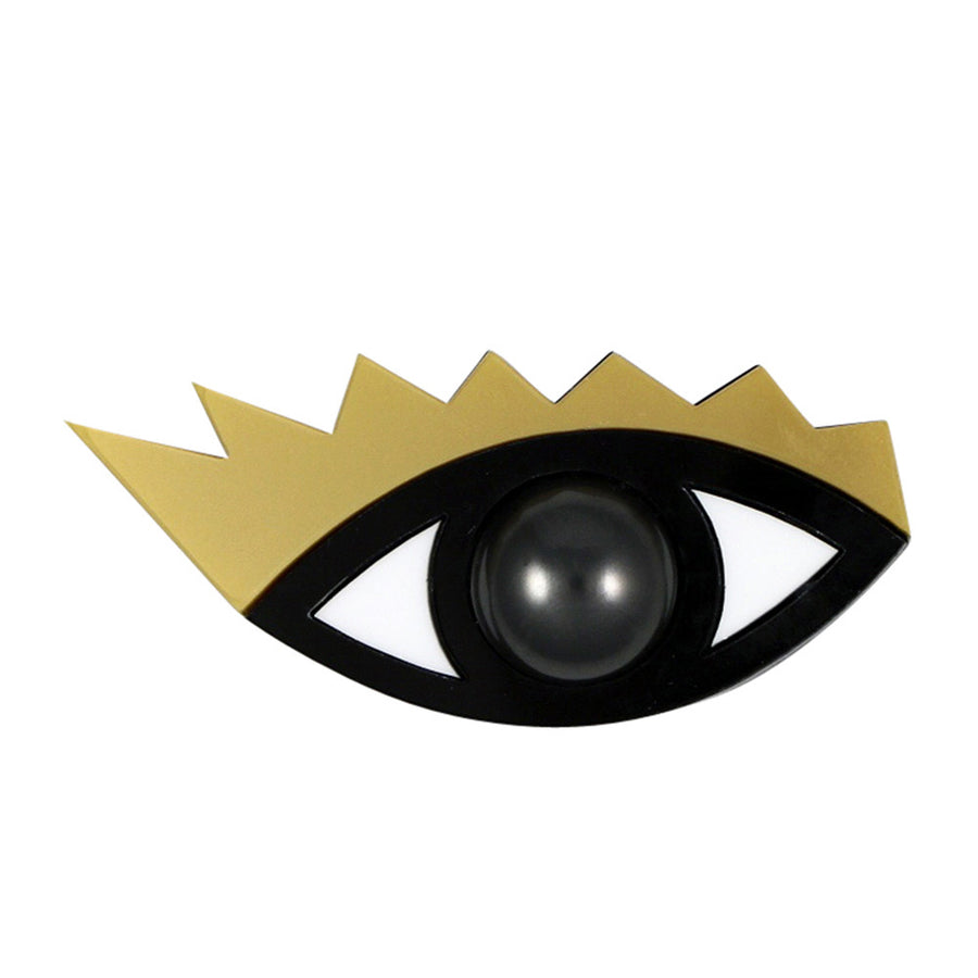Jennifer Loiselle laser cut acrylic Eye brooch