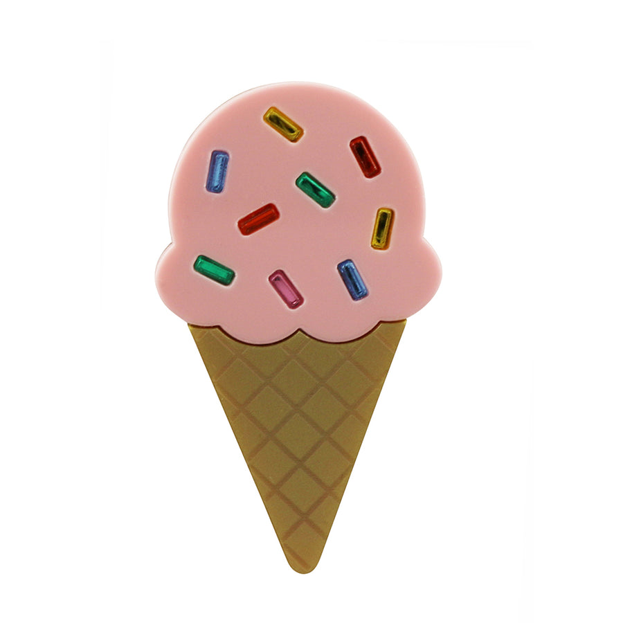 Jennifer Loiselle acrylic ice cream Swarovski brooch