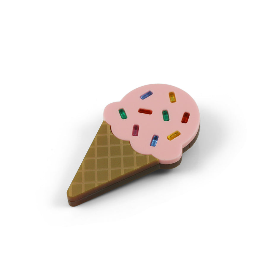 Jennifer Loiselle acrylic ice cream Swarovski brooch