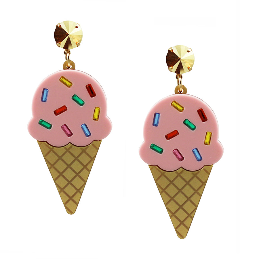 Jennifer Loiselle acrylic ice cream Swarovski earrings