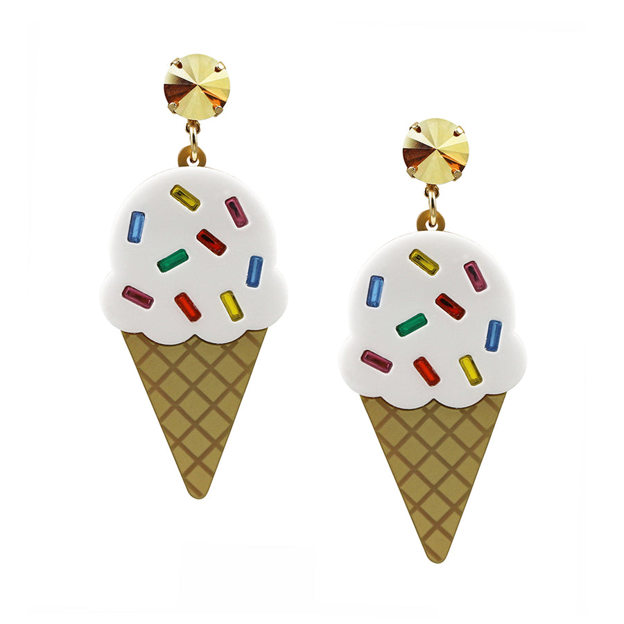 Jennifer Loiselle acrylic ice cream Swarovski earrings