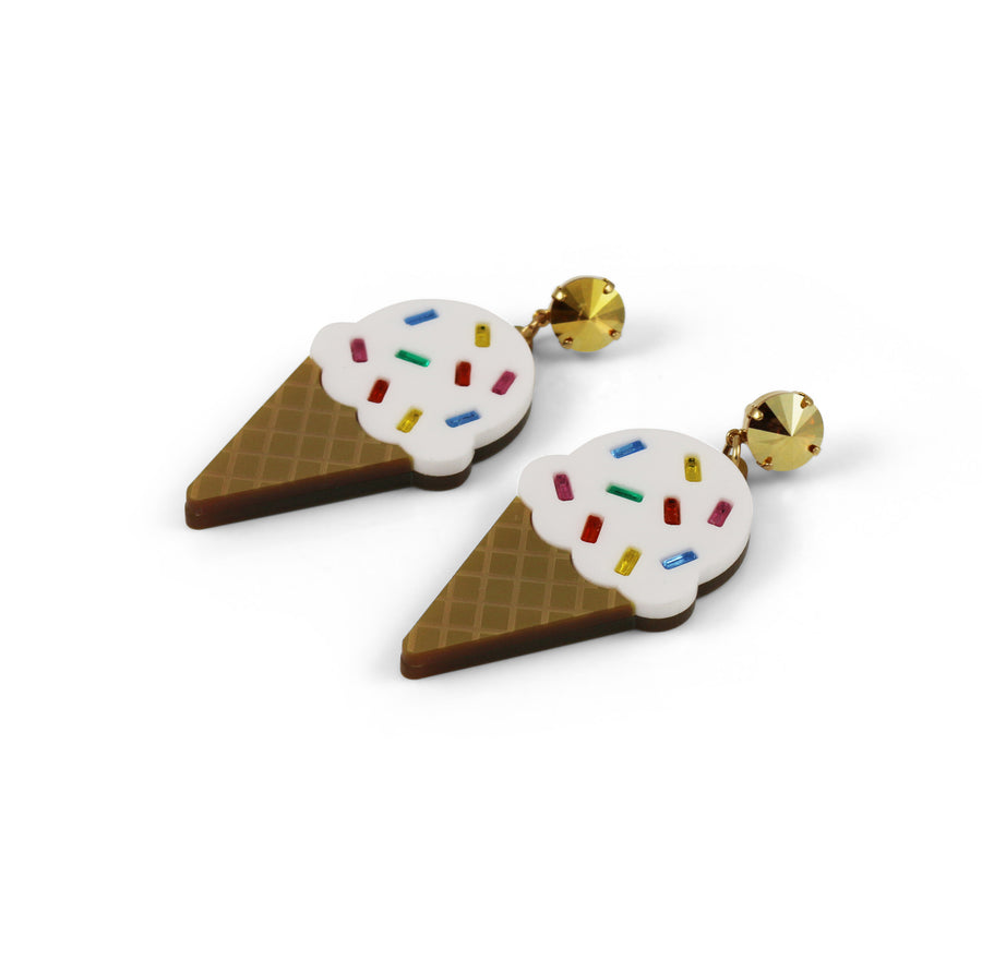 Jennifer Loiselle acrylic ice cream Swarovski earrings