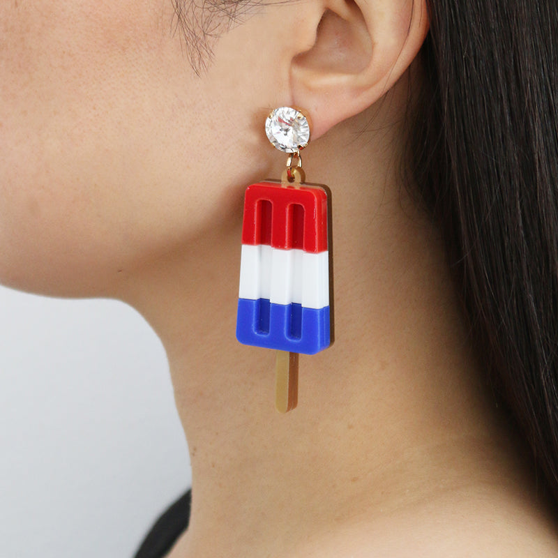 Jennifer Loiselle laser cut acrylic ice lolly statement  earrings