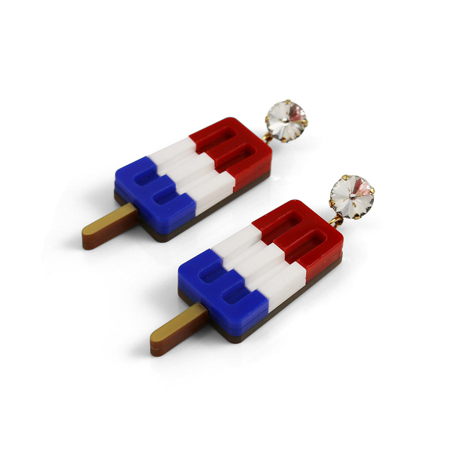 Jennifer Loiselle laser cut acrylic ice lolly statement  earrings