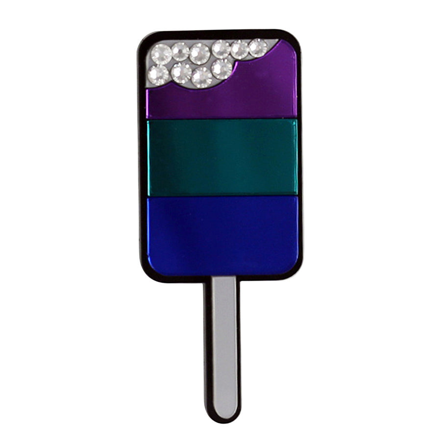 Ice Pop Brooch - Purple Blue Teal