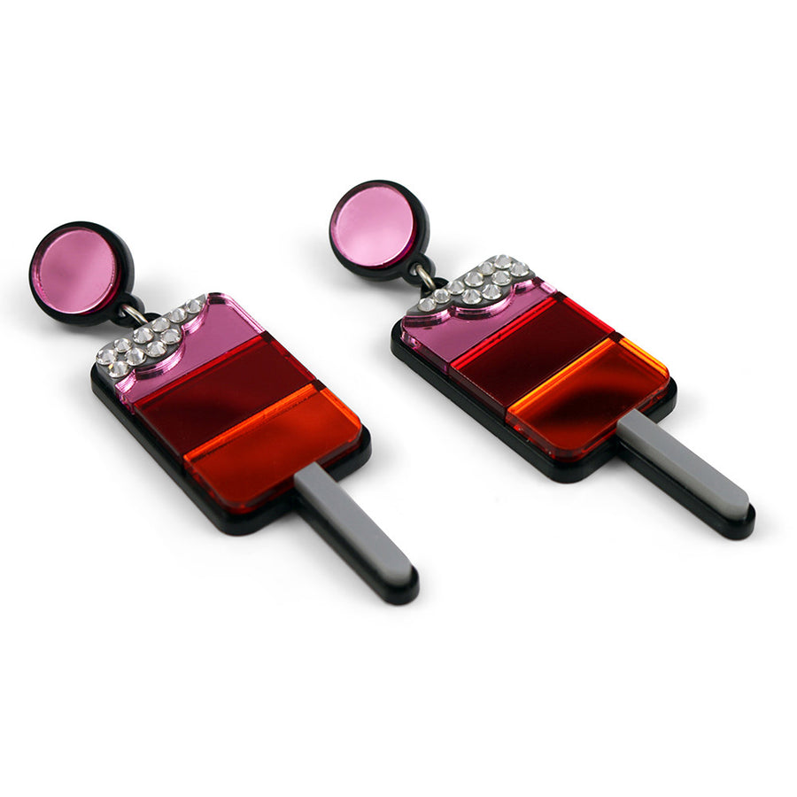 Jennifer Loiselle laser cut acrylic ice lolly statement  earrings