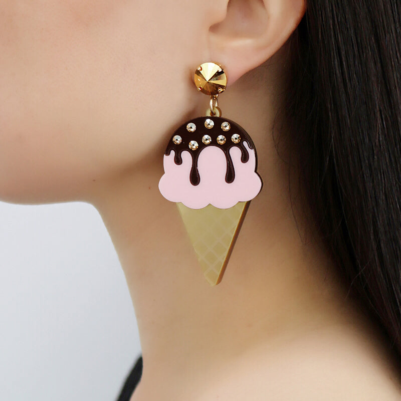 Jennifer Loiselle acrylic ice cream Swarovski earrings