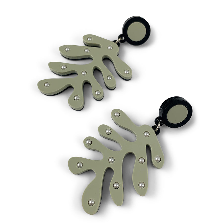 Jennifer Loiselle Matisse cut out acrylic fashion statement earrings
