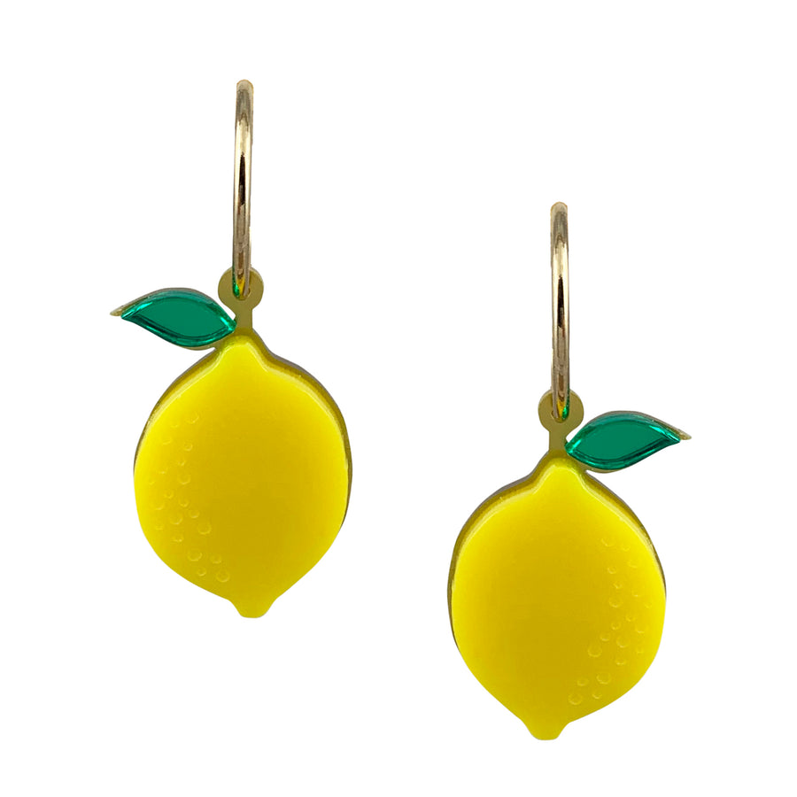 Lemon Hoop Earrings