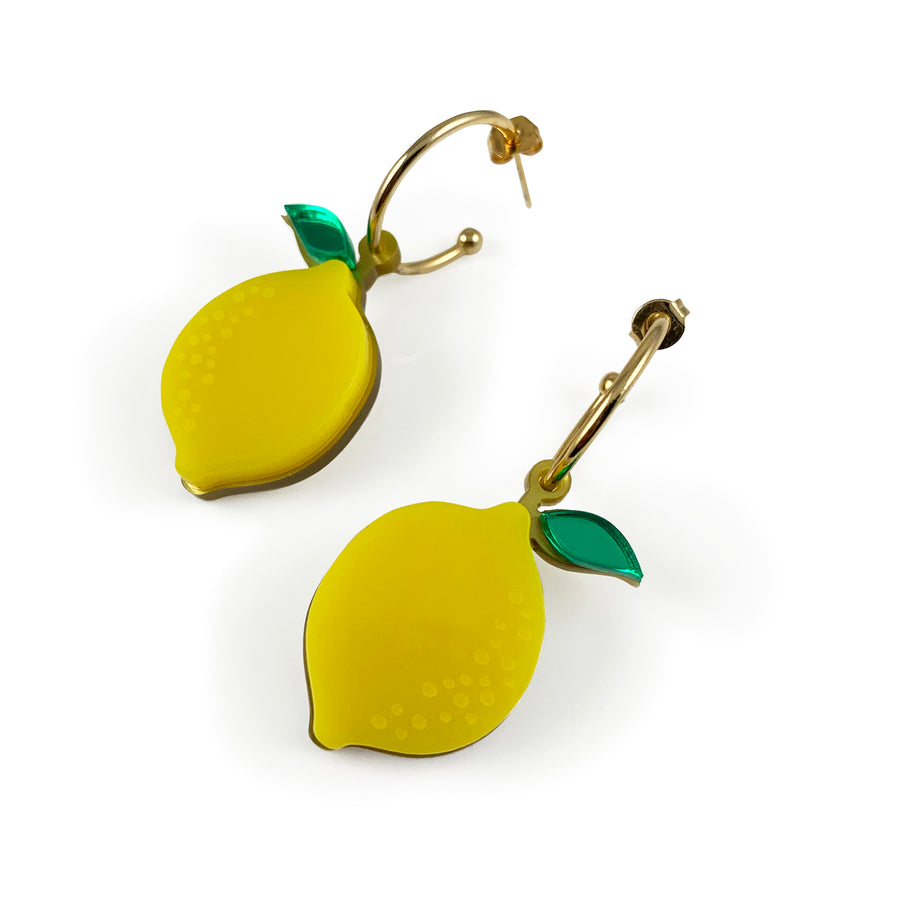 Lemon Hoop Earrings