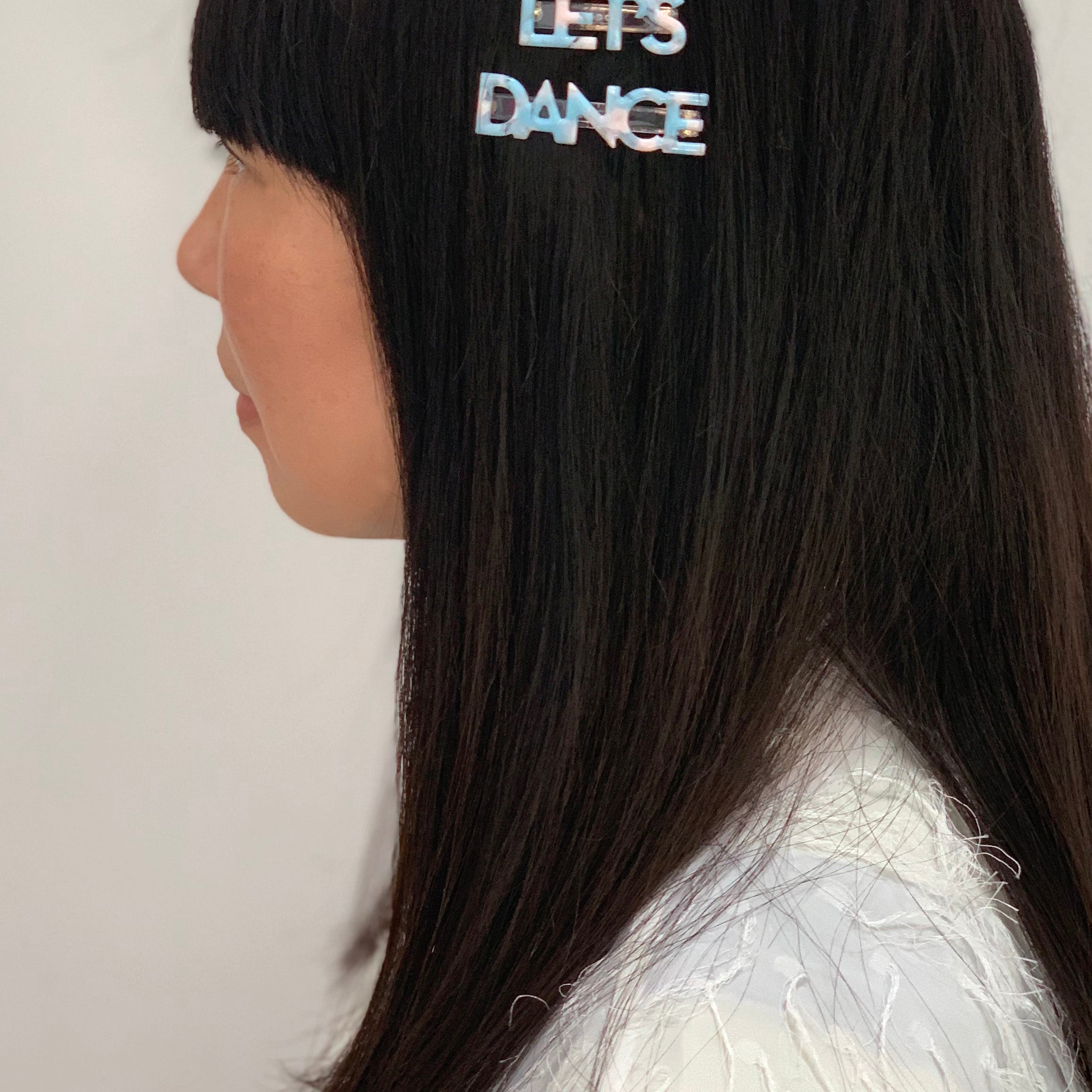 Jennifer Loiselle Let's Dance word hair clips