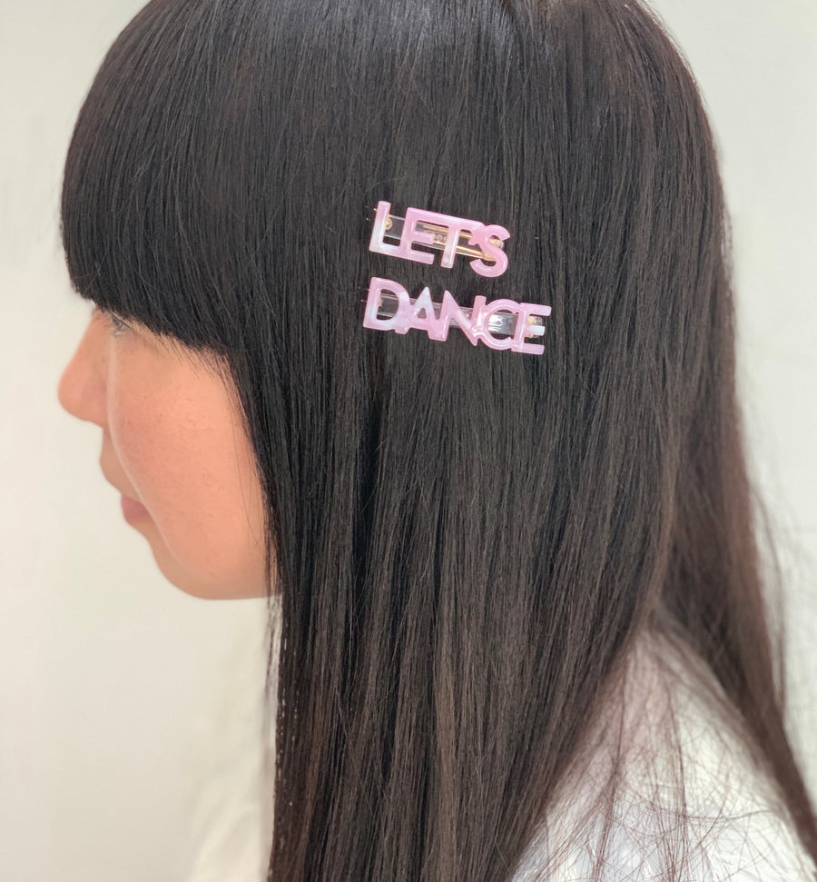 Jennifer Loiselle Let's Dance word hair clips