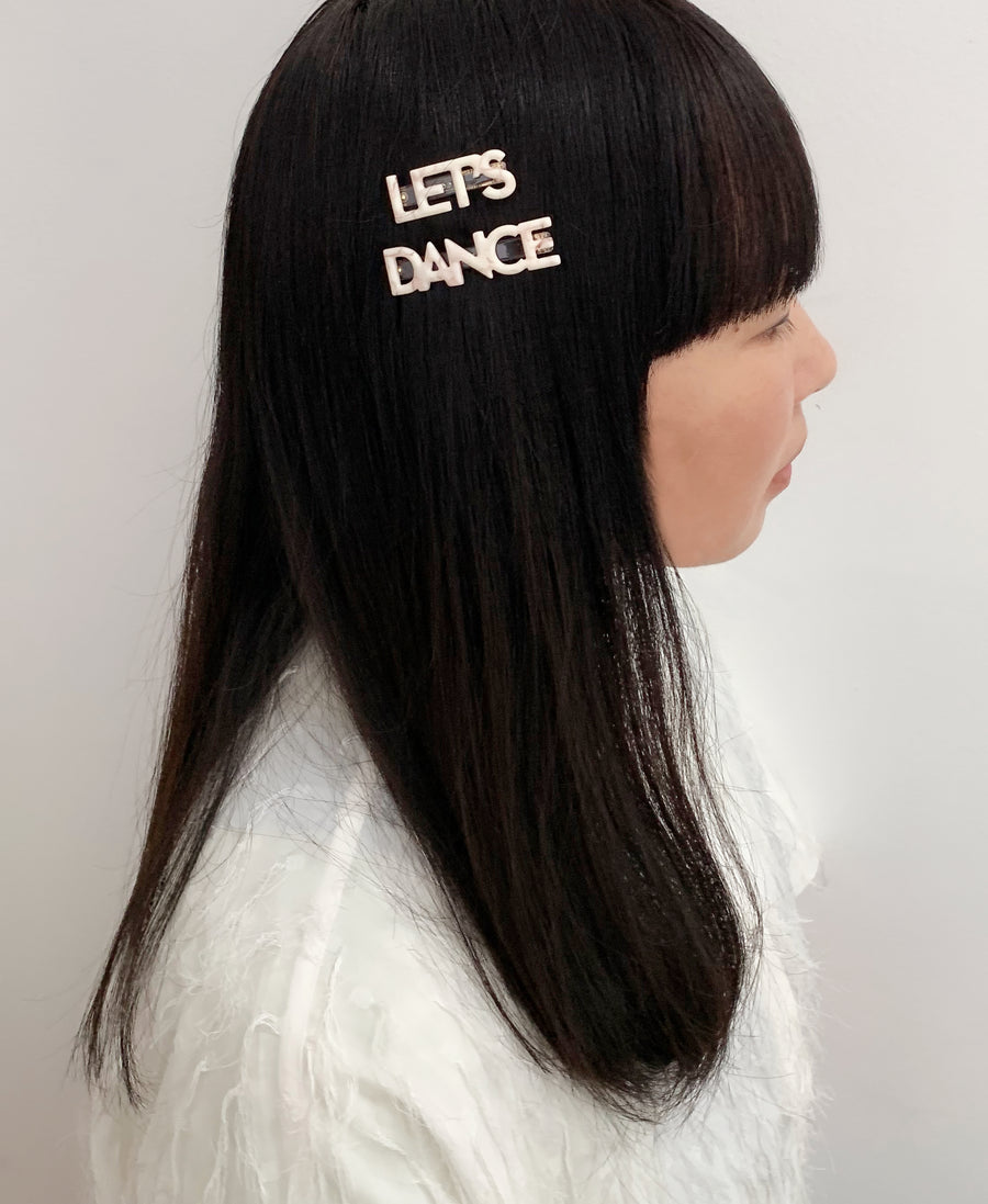 Jennifer Loiselle Let's Dance word hair clips