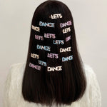 Jennifer Loiselle Let's Dance word hair clips