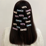 Jennifer Loiselle Let's Dance word hair clips
