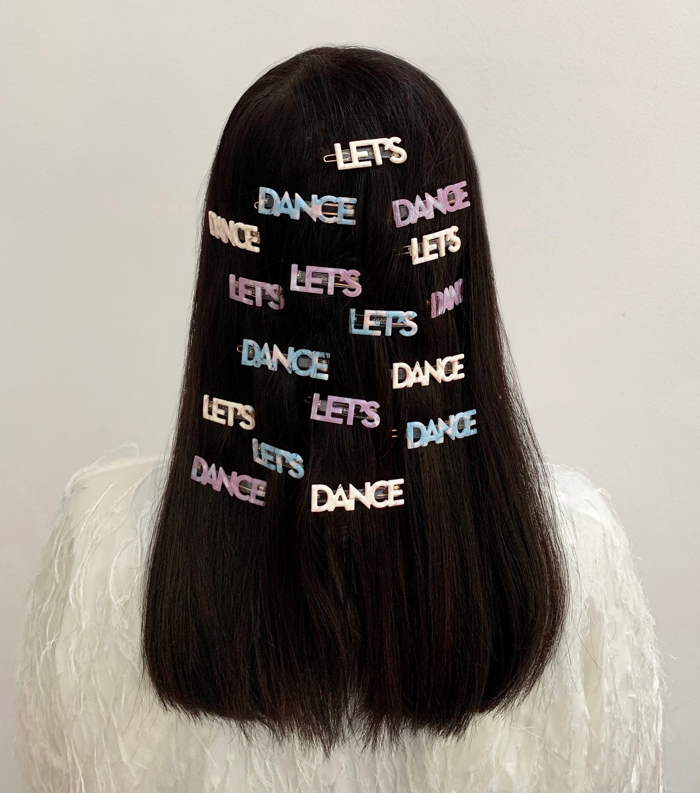 Jennifer Loiselle Let's Dance word hair clips