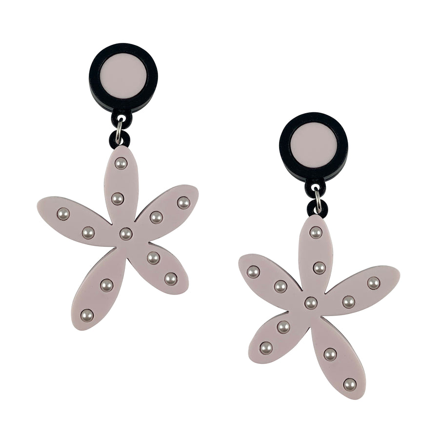 Jennifer Loiselle Matisse cut out acrylic fashion statement floral earrings