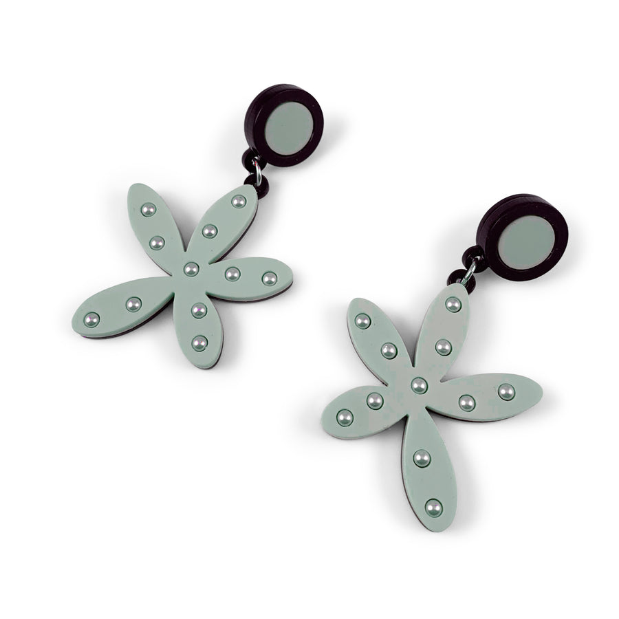 Jennifer Loiselle Matisse cut out acrylic fashion statement floral earrings