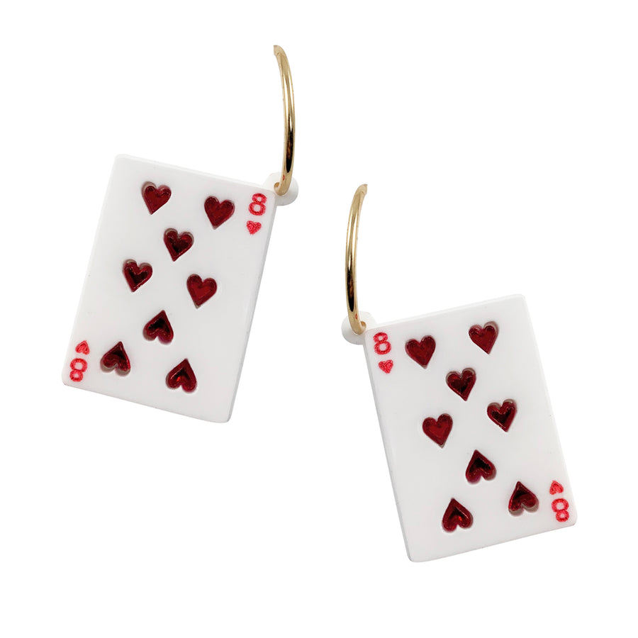 Jennifer Loiselle Play Your Cards Right laser cut acrylic earrings