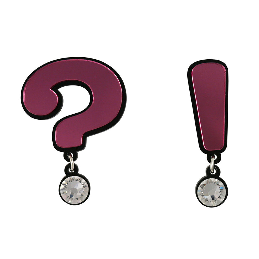 Jennifer Loiselle laser cut acrylic question mark brooch