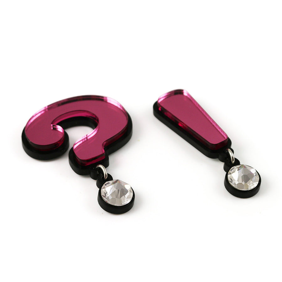 Jennifer Loiselle laser cut acrylic question mark brooch