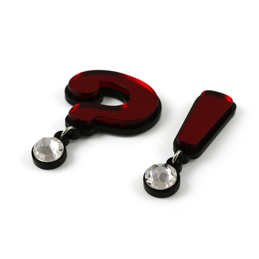 Jennifer Loiselle laser cut acrylic question mark brooch