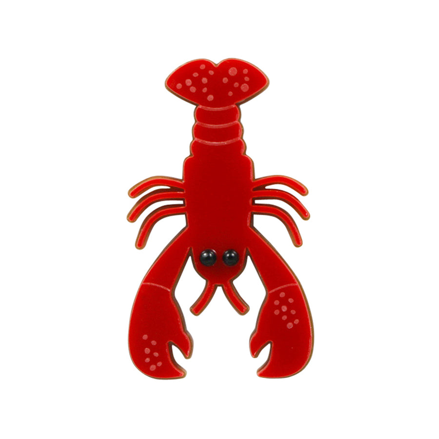 Jennifer Loiselle laser cut acrylic lobster brooch