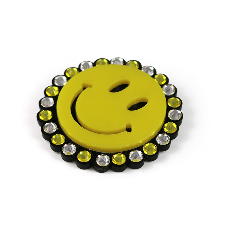 Jennifer Loiselle Smiley Face statement brooch