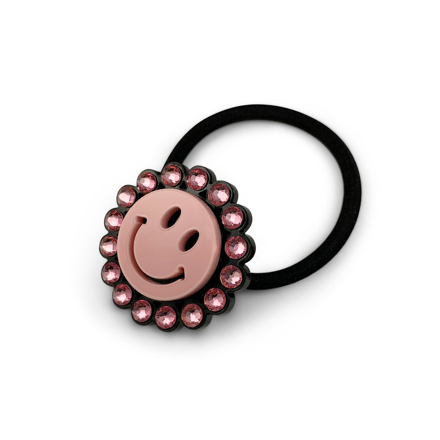 Jennifer Loiselle Smiley Face Crystal Hair Tie