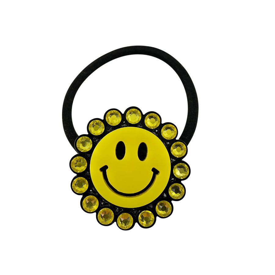 Jennifer Loiselle Smiley Face Crystal Hair Tie