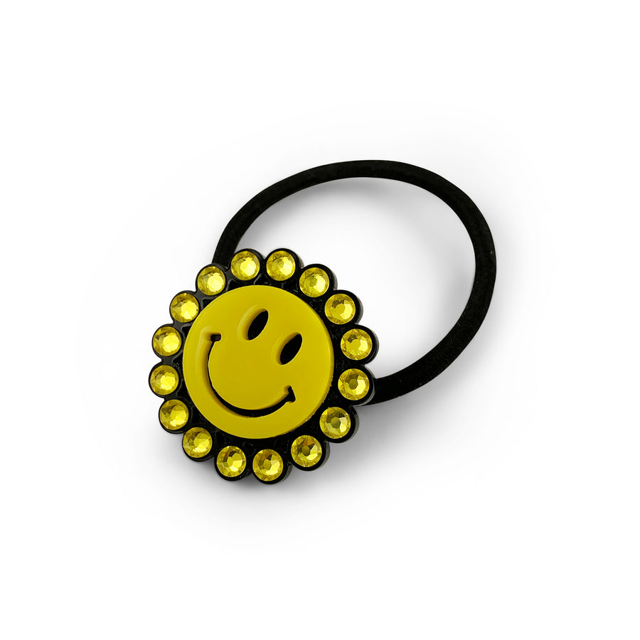 Jennifer Loiselle Smiley Face Crystal Hair Tie