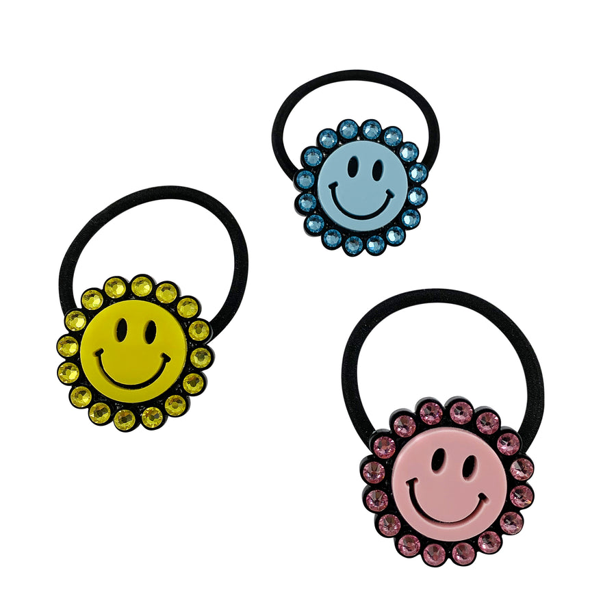 Jennifer Loiselle Smiley Face Crystal Hair Tie