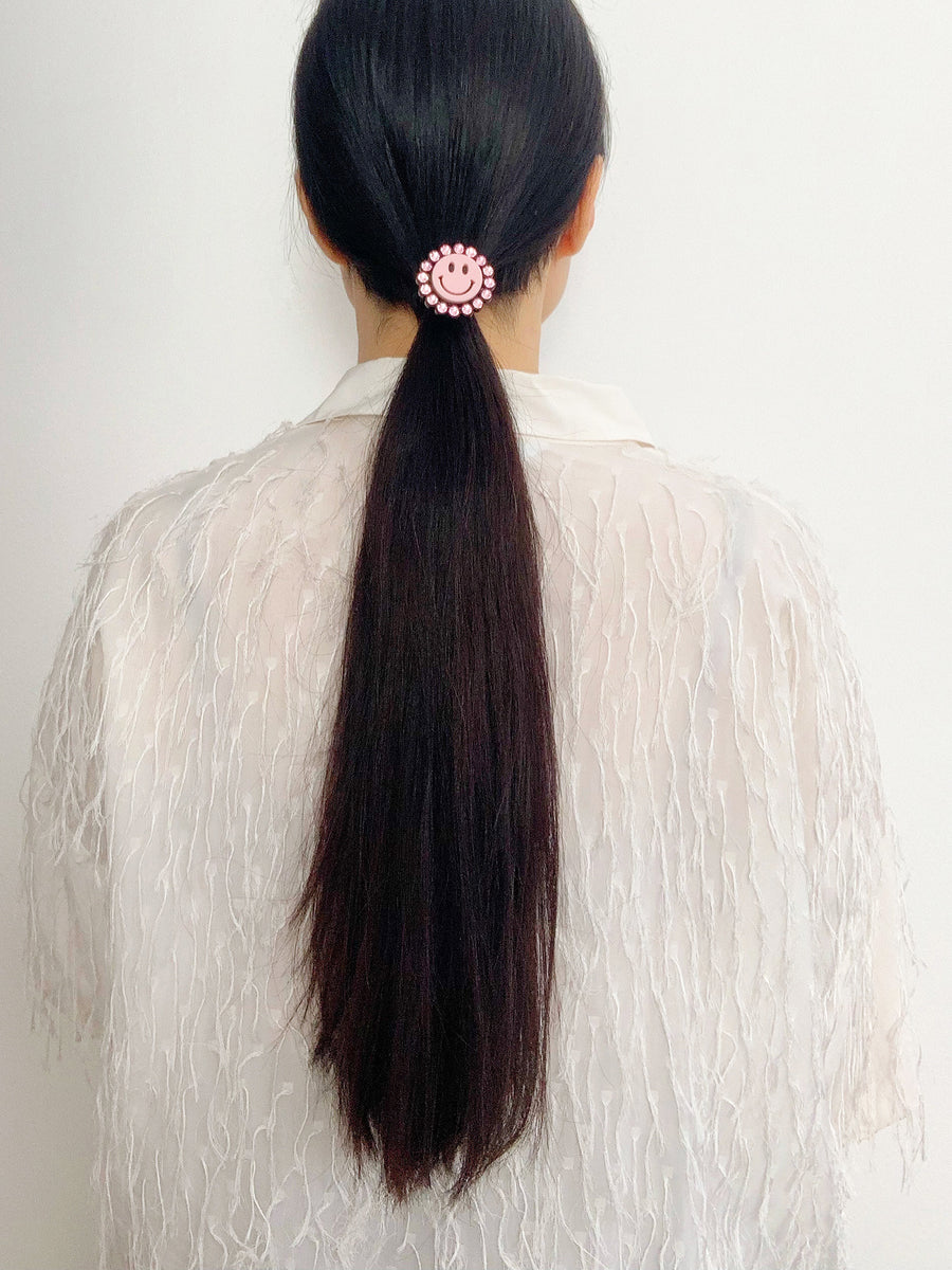 Jennifer Loiselle Smiley Face Crystal Hair Tie