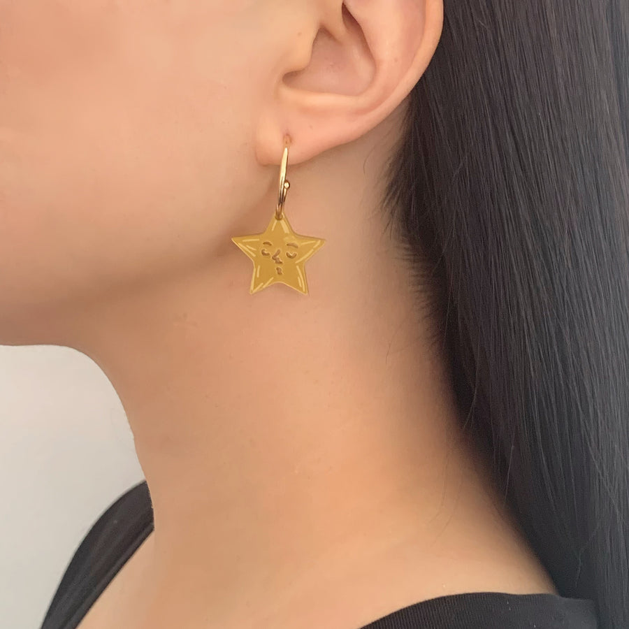 Jennifer Loiselle laser cut acrylic Star earrings